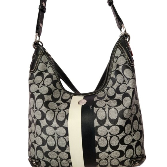 Coach# F14476 Signature Black and Gray Women's Bag - Picture 3 of 16